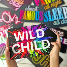 Neon Party Mix - Plastic Photo Booth Prop Signs
