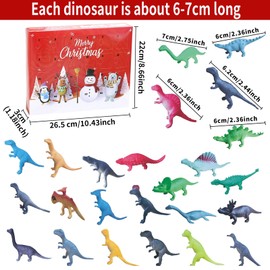Pack of 24 Advent Calendar Dinosaurs, Dinosaur Toys, Children's Christmas Calendar, Advent Calendar Dinosaur Boys Children, Christmas Dinosaur Toy for Boys Girls Birthday