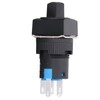 25Pcs Rotary Switch Knob 2 Position Self Locking Square Selector