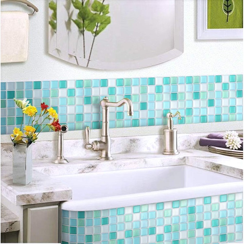 VANCORE Mosaic Tile Stickers, Set of 4, Kitchen, Bathroom, Tile
