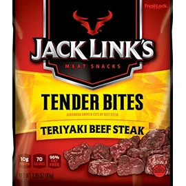 Jack Link's Premium Cuts Beef Steak Tender Bites, Teriyaki, 2.85-Ounce (Pack of 4)
