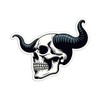 Skull Horns Sticker 4.25” x 3” Inch ~ 100% Waterproof