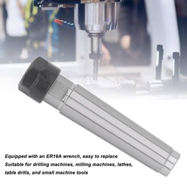 Collet Chuck Holder MTB3 ER16 M12 Manganese Steel Morse Taper Milling Tool Holder with ER16A Wrench, Collet Chuck Set for CNC Lathe Reinforcing Milling