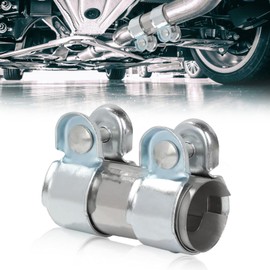 Doppelschelle Auspuffschelle Ø50mmx125mm, Auspuffschelle Edelstahl Rohrverbinder, Auspuff Schellen Klemmen mit Doppelschelle, Auspuff Universal Auspuffschelle Rohrverbinder