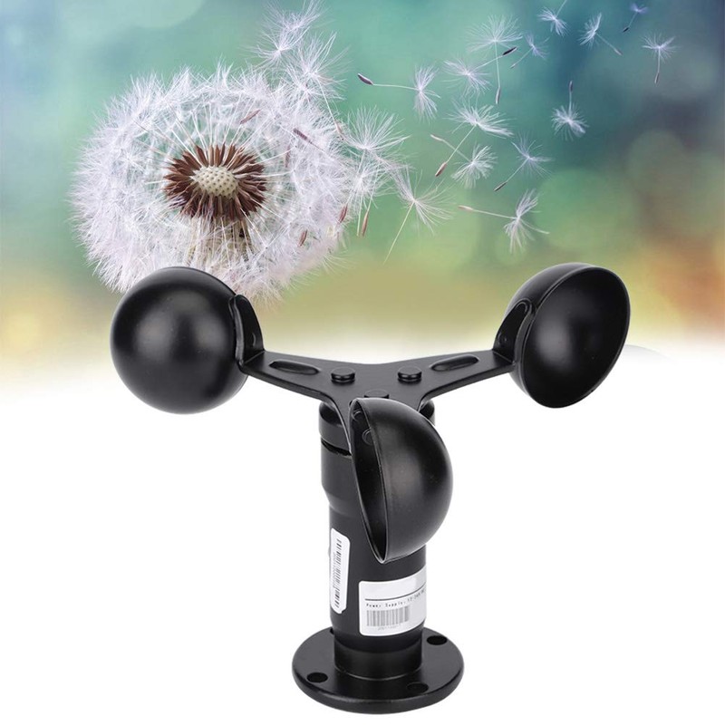 Anemometer Wind Speed Sensor 0-10V, DC 12-24V Aluminium Housing, 0-30m/s