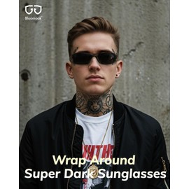 Bloomoak Super Dark CAT-4 Sunglasses - UV400 Polarised - Maximum Glare Protection - For Migraines, Light Sensitivity, Surgical & Outdoor Use, Tortoiseshell / Dark / M (95% Light Blocking), M