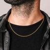 Silvadore 2mm Gold Necklace for Men Chain - Real 18k