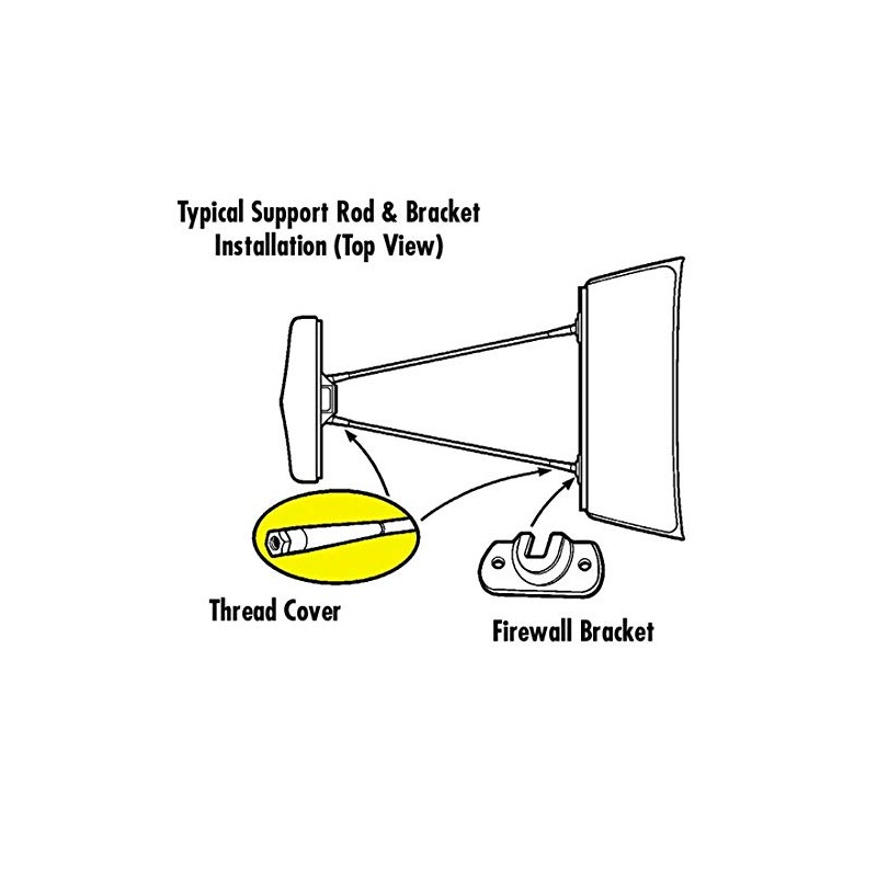 Stainless Radiator Support Rods fits 1932-36 Ford