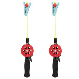 2 Fishing Rods, Mini Portable Rod and Reel Combo, Ice Hole Fishing Crab Kids Fishing, Shrimp Fishing