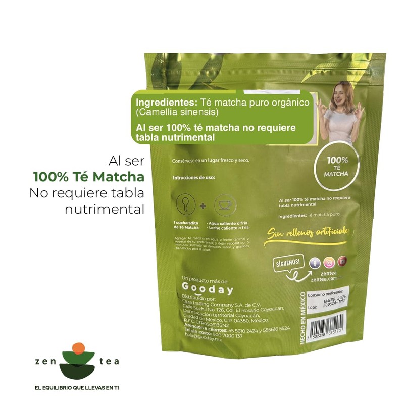 Zen Tea Pack 2 Té Verde Matcha Japónes Natural y