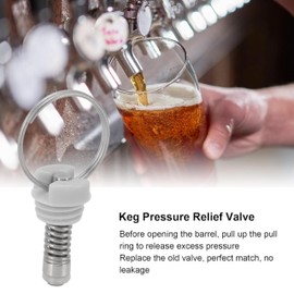 Barrel Relief Valve Stainless Steel Ball Closure Barrel Relief Valve Ball Cap Cornelius Style Accessory Kit for Safety