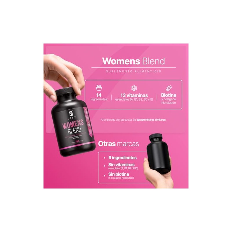 B Life Multivitamínico para Mujer con Biotina y Colágeno 100