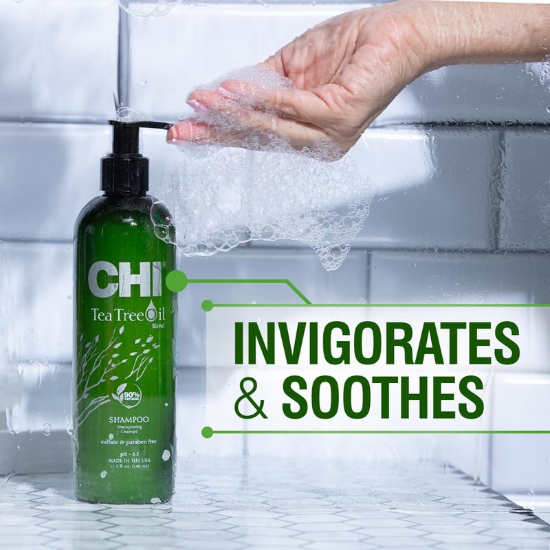 CHI Tea Tree Oil Shampoo, Strengthening Shampoo For Gently Cleansing