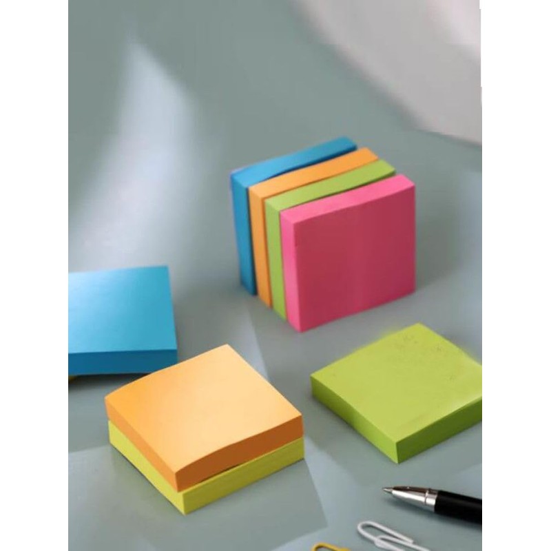 Sticky Notes 3x3 inch, Bright Colors Self-Stick Pads 8 Pads/Pack