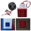 DWEII 3PCS Square LED Digital Voltmeter Ammeter Hertz Meter AC20-500V