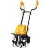 IncwBo Electric Tiller/Cultivator 4 Steel Tines, 8'' Tilling Depth Garden
