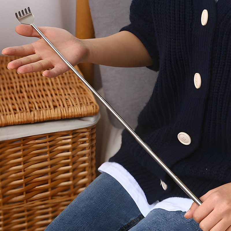 DOETYD 2 Pack Stainless Steel Back Scratcher, Telescopic Back Scratch,