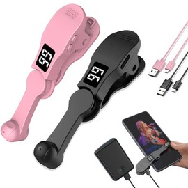 AstalSpark Auto Clicker for Smart Phone, Phone Screen Device Speed Clicker for Android IOS Apps, Fast Click Simulation Finger Continuous Click for Gaming, Live Broadcasts Likes, Adjustable Speed Physical Clicker - Color: Black