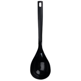 Fackelmann Nero Ladle Plastic Kitchen Utensil Spoon for Coated Pots and Pans (Colour: Black), Quantity: 1 Piece