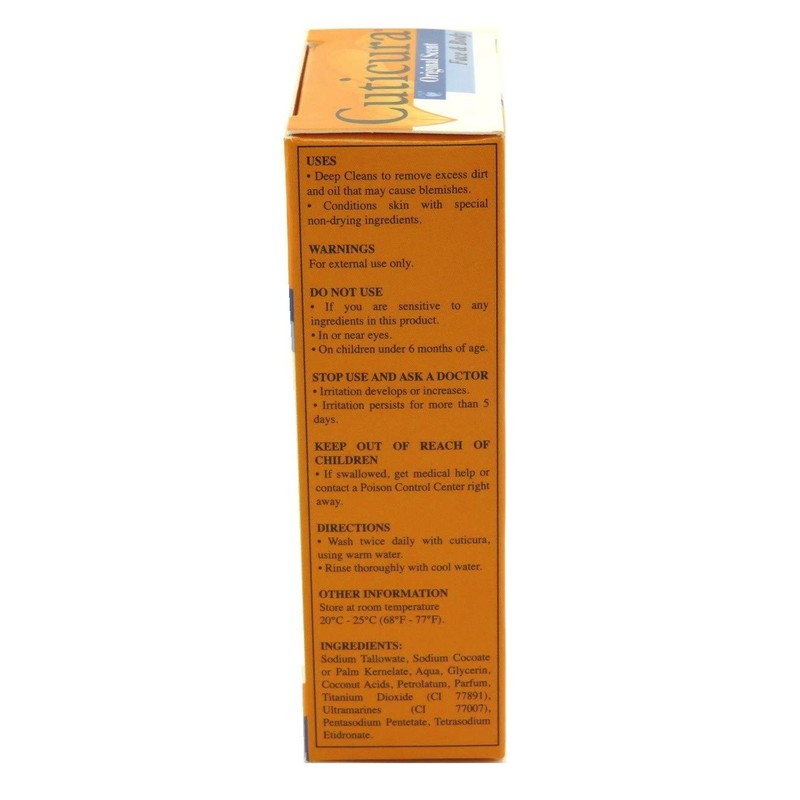 Cuticura Deep Cleansing Face and Body Soap, Original Scent 5.25