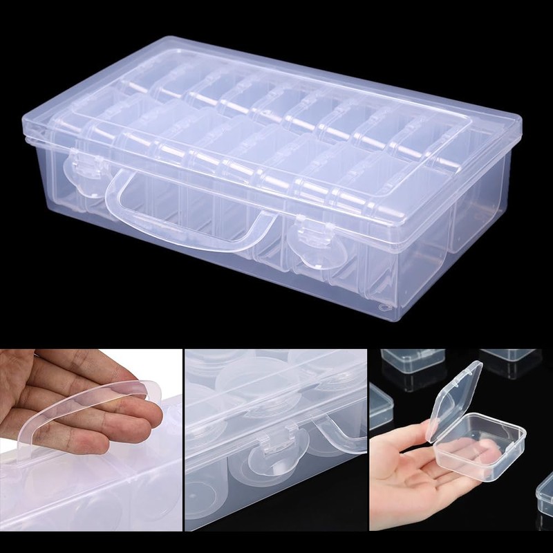 XINGSUI 1 Set Rectangular Plastic Boxes,Photo Storage Box,Clear Plastic Organizer