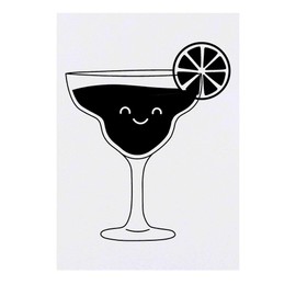 'Magarita Outline' Temporary Tattoo - Water Resistant, Skin-Safe, Non-Toxic Transfer (TO00085377)