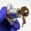 Corbin 02066 Drawer Lock 7/8" Surface Mount Satin Chrome Keyed