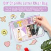 izuzta Clear PVC Flat Pouch PU Makeup Bag Clear Zipper
