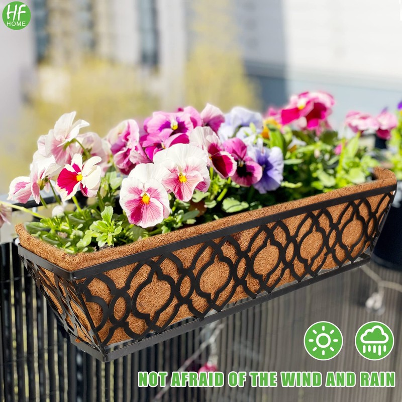 HFHOME 4Pcs 24" Trough Coco Fiber Replacement Liner, Natural 24