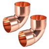 sourcing map 90 Degree Copper Elbow Pipe Screw Connector for