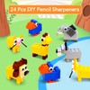KOSTACHI Pack of 24 Pencil Sharpeners with Container, Guest Gift