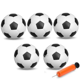 5 PCS 6 Inch Mini Soccer Ball Set with Pump, PVC Soft Toddler Soccer, Indoor Outdoor Sports Toys for Kids, Pool Beach Lawn Games, Classic Black White Training Balls, Birthday Gift for Boys Girls
