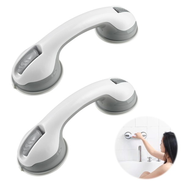 Grab Rail with Suction Cup, Pack of 2 Shower Handles,
