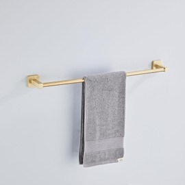 Brushed Gold Bathroom Hardware Set 4 Pieces,Bathroom Accessories Set Stainless Steel Wall Mounted, Hand Towel Bar, Towel Ring, Robe Towel Hooks,Toilet Paper Holder,Towel Bar Set, 23.6 Inch…