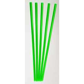 5 Pcs 1/4” Diameter x 12” Inch Long Color Green Clear Translucent Fluorescent Acrylic Plexiglass Rods - .25 Dia - 6.35mm