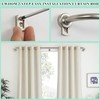 Lwiiom Brushed Nickel Curtain Rod, 28-120" with Internal Splicing, Adjustable