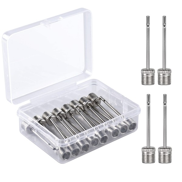 MoTrust Stainless Steel Air Pump Needle,Premium Inflation Needles,Pump Needle for Football, Basketball, Soccer, Volleyball or Rugby Balls with Portable Storage Box-16PACK