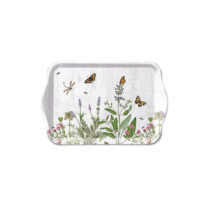 Ambiente Small Decorative Tray 13 x 21 cm Melamine Herbs