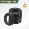 sourcing map 200 Pcs M3 Black Flat Washers, 7mm Outer