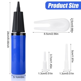 PEUTIER Exercise Ball Pump Kits, Hand Air Pump for Inflatables Ball with 10PCS Plugs & A Plug Puller Yoga Ball Pump