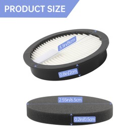 2 Pack HEPA Filter and Sponge Filter Compatible with AceVac 11 Vacuum Cleaner, Filter Replacement for AceVac 11 Vacuum Cleaner