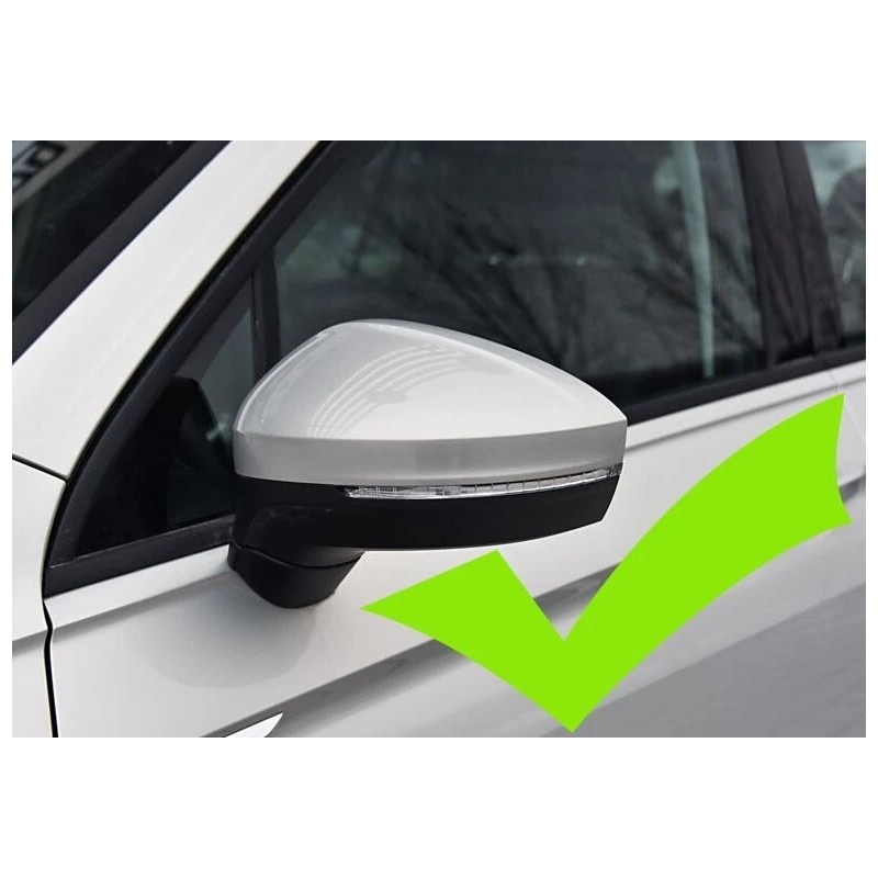 Unbranded White Driver Side Mirror W/Blind Spot Heated For VW