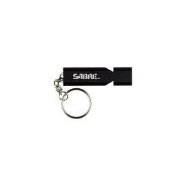 SABRE Emergency Safety Whistle with Key Ring and Detachable Lanyard, Easy to Carry, Includes Carabiner Clip for Bags and Backpacks, Waterproof and Corrosion Resistant, 120dB
