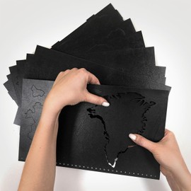 Woodary Black Wooden World Map | Modern Home Decoration for Men & Women | 3D Wood Wall Art Decor for Living Room, Bedroom, Kitchen, Classroom & Office, Gift Boxed - One-Level, XX-Large Size