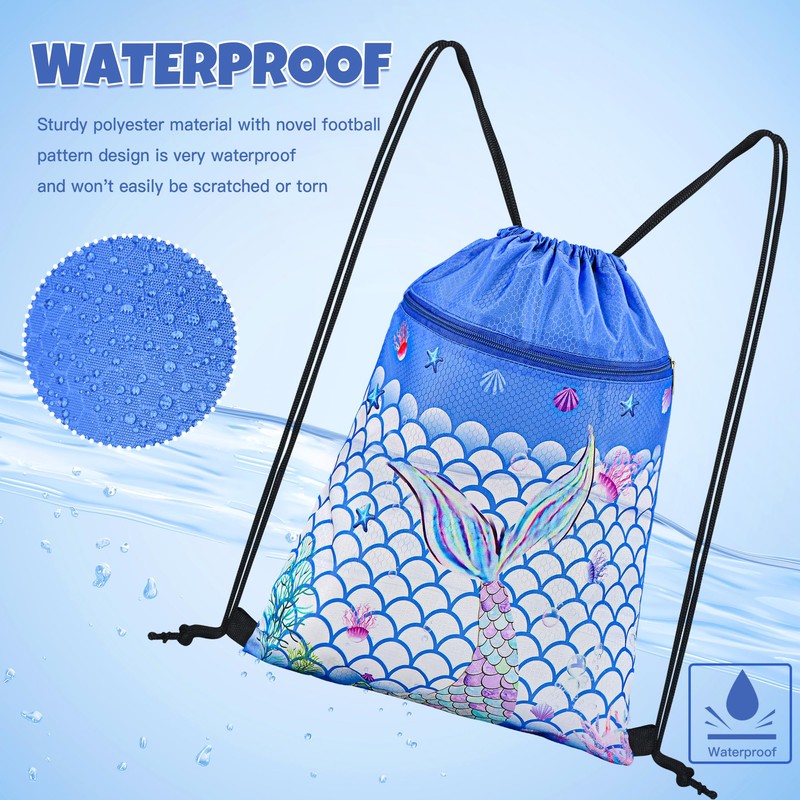CHEPULA Gym Drawstring Backpack,Sports Gym PE Bag Waterproof Swimming Beach