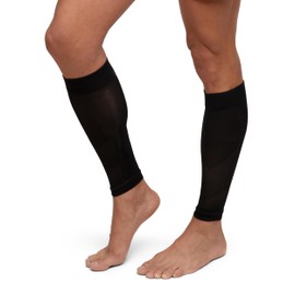 DANISH ENDURANCE Graduated Calf Compression Sleeves, 21-26 mmHg, Breathable & Moisture-Wicking, for Men & Women (Black, Small)