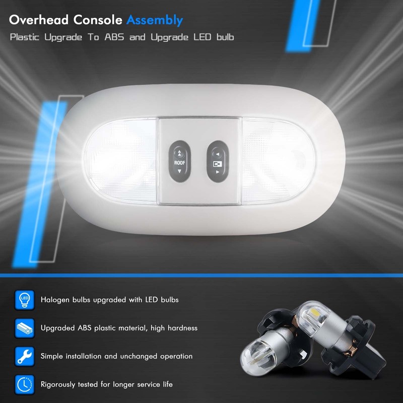 Overhead Console with LED Dome Map Light & Sunroof Switch