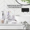InnJoey Bathroom Accessories Set, 9-Piece Marble White Bathroom Set, White
