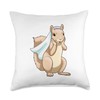 Squirrel Bride Veil Wedding Throw Pillow