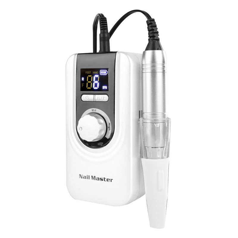 Portable Electric Nail Drill Machine 35000 RPM Rechargeable Manicure Pedicure